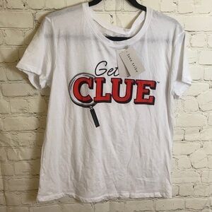 Get a clue white tee